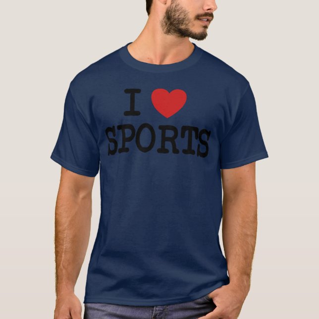 Camiseta I love sports Sport fitness perfect body friends (Anverso)