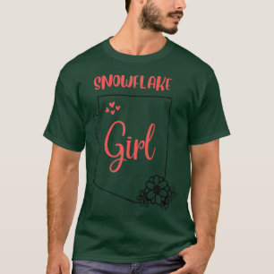 Camiseta I Love State of Arizona Flower Outline Snowflake C