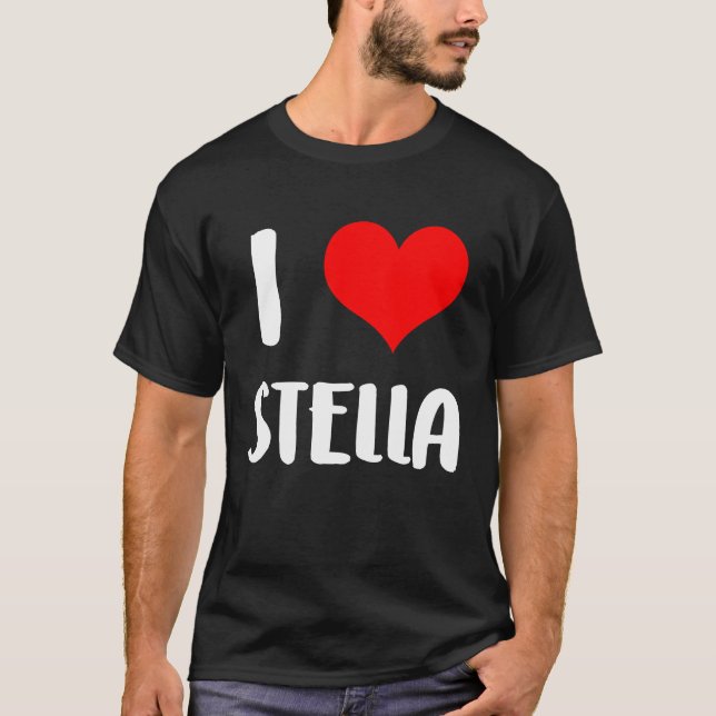 Camiseta I love STELLA valentine sorry ladies guys heart be (Anverso)