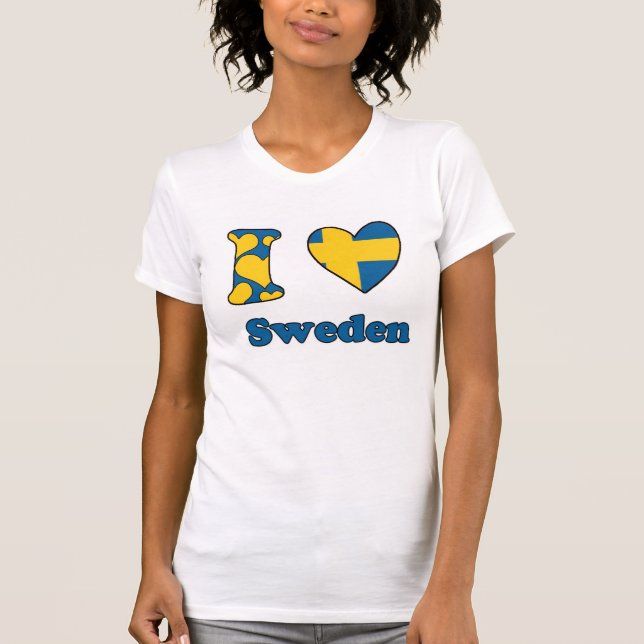 Camiseta I love Sweden (Anverso)