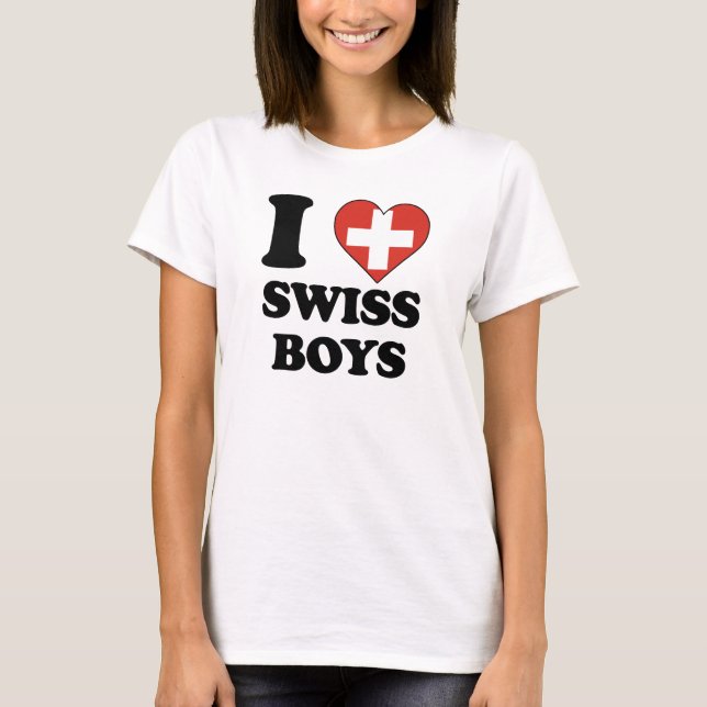 Camiseta I love Swiss Boys (Anverso)