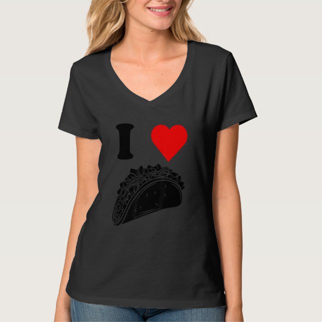 Camiseta I Love Tacos Valentines Day Funny Cinco De Mayo Na (Anverso)