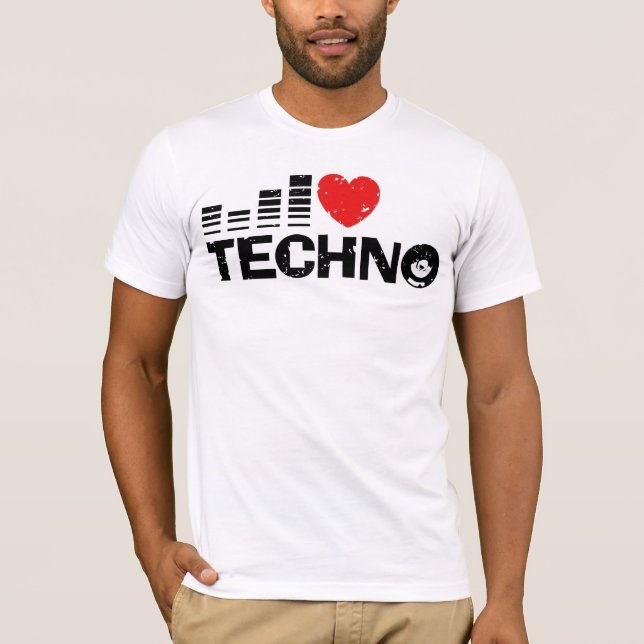 Camiseta I Love Techno (Anverso)