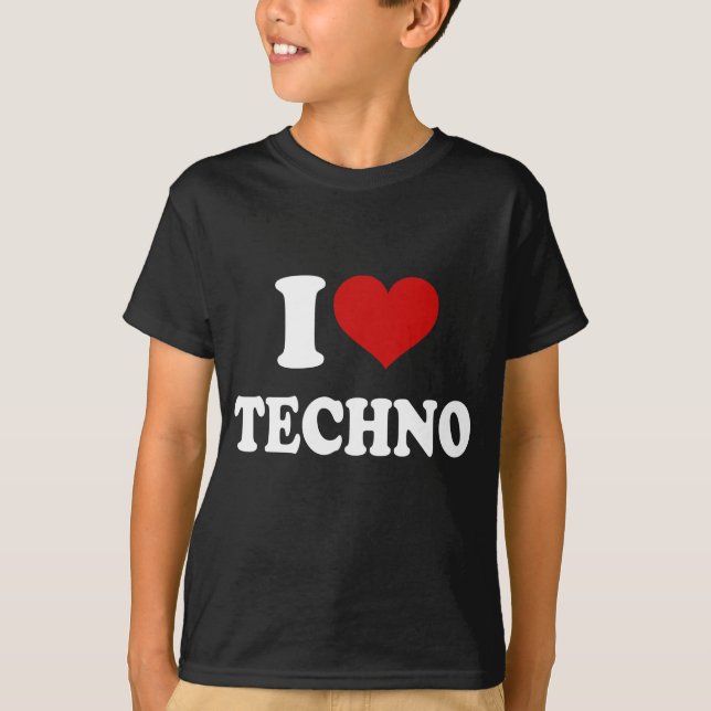 Camiseta I Love Techno (Anverso)