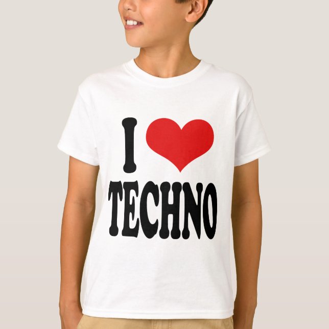 Camiseta I Love Techno (Anverso)