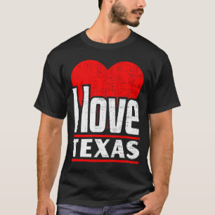 Camiseta I Love Texas Best Home State  I Heart Texas