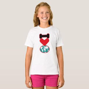 CAMISETA I LOVE THE WORLD BY MASANSER PIXELAT
