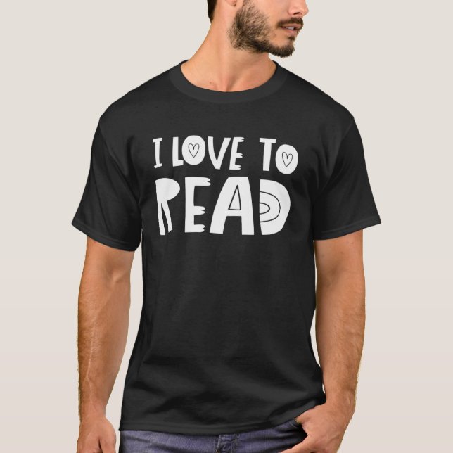 Camiseta I Love To Read Heart Reading Reader Books (Anverso)