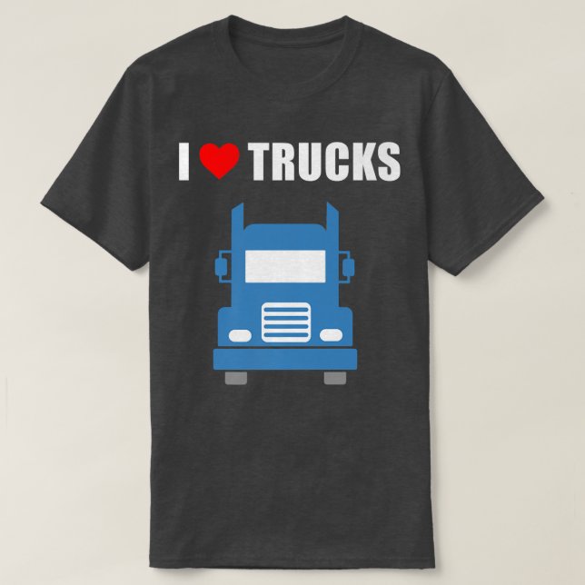Camiseta I Love Trucks  (Diseño del anverso)