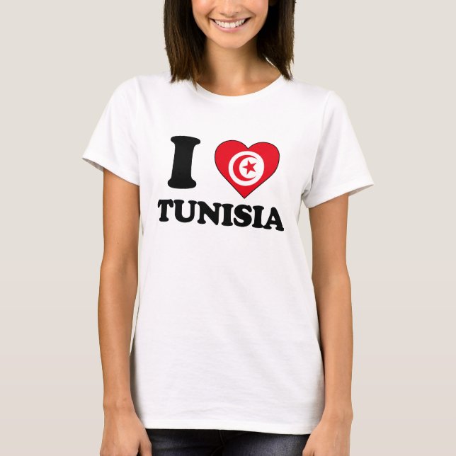 Camiseta I love Tunisia (Anverso)