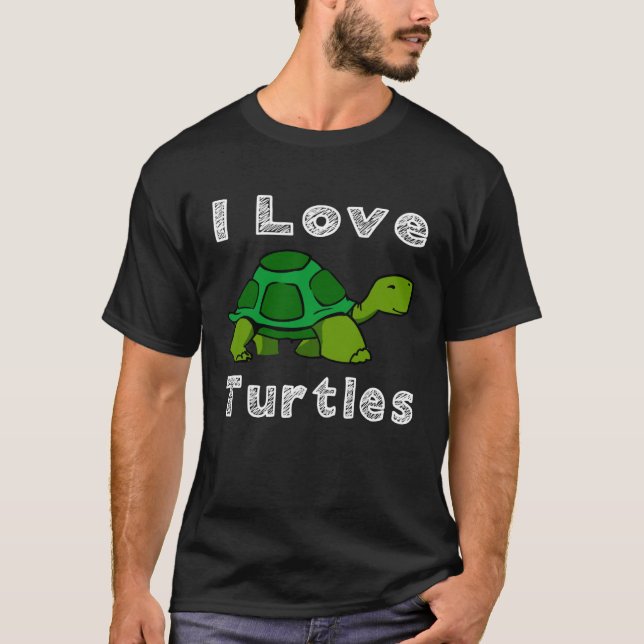 Camiseta I Love Turtles Tortoise Reptile Zoo Sea Turtle Oce (Anverso)