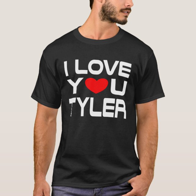 Camiseta I Love Tyler Red Heart to say Honey I love you (Anverso)