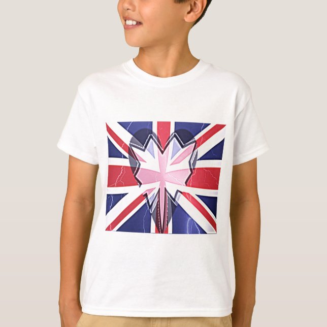 Camiseta "I love UK" Art Print (Anverso)