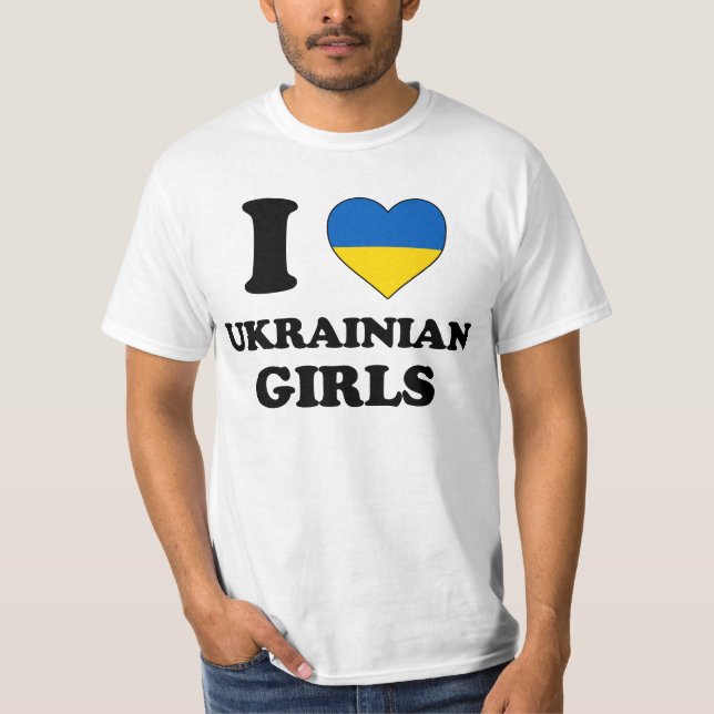 Camiseta I love Ukrainian Girls (Anverso)