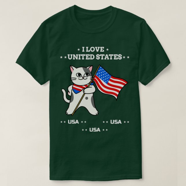 Camiseta I Love United States (Diseño del anverso)