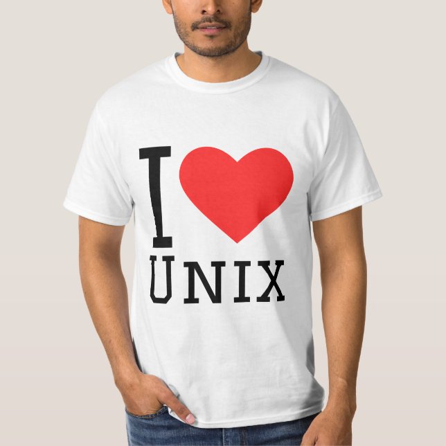 Camiseta I love Unix  (Anverso)