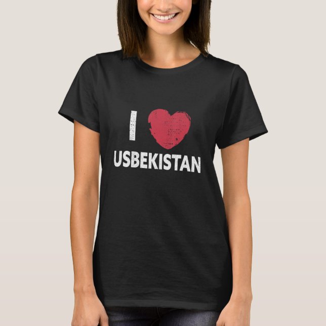 Camiseta I love Uzbekistan I love Uzbekistan design (Anverso)