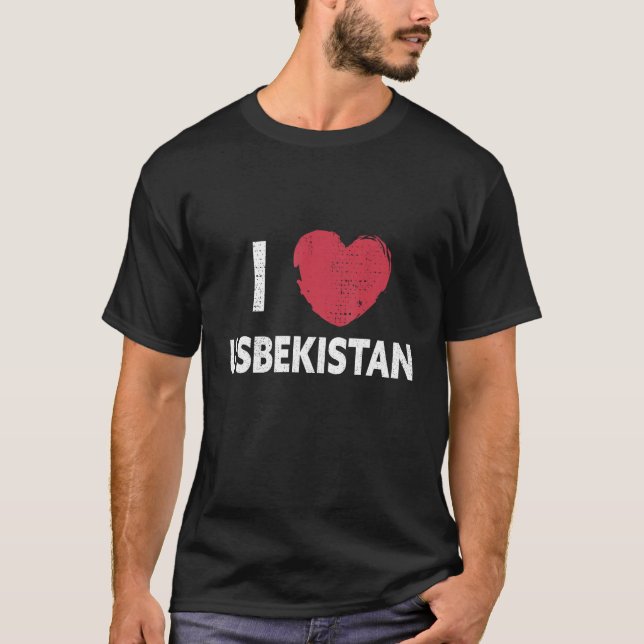 Camiseta I love Uzbekistan I love Uzbekistan design (Anverso)
