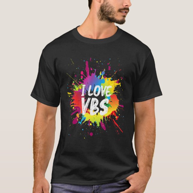 Camiseta I Love Vbs Tees Crew Vacation Bible School Paint S (Anverso)