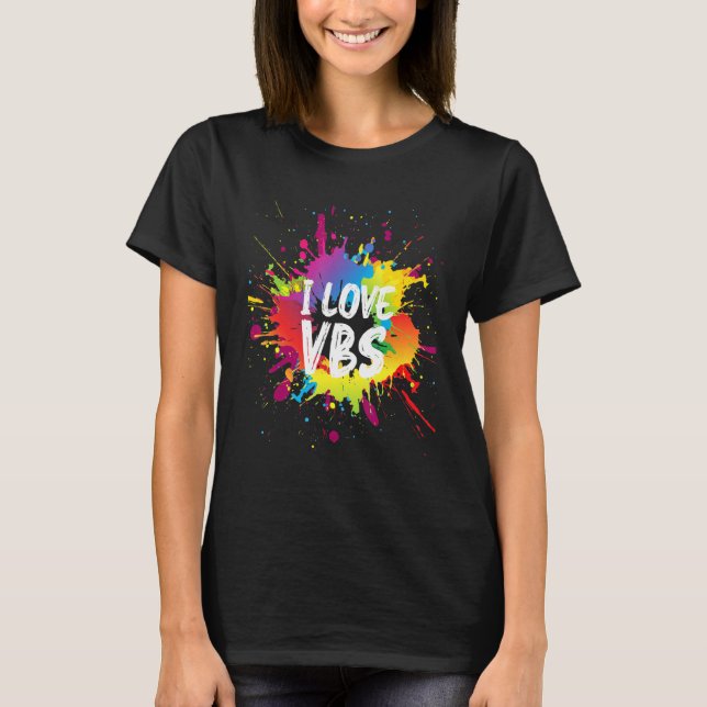 Camiseta I Love Vbs Tees Crew Vacation Bible School Paint S (Anverso)