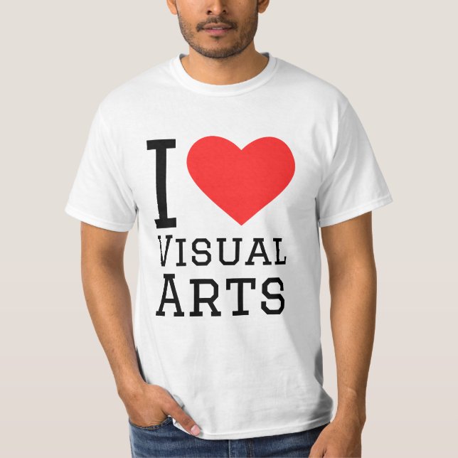 Camiseta I love visual arts  (Anverso)