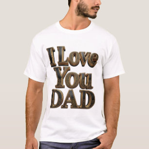 Camiseta I Love You Dad – Regalo Premium del Día d