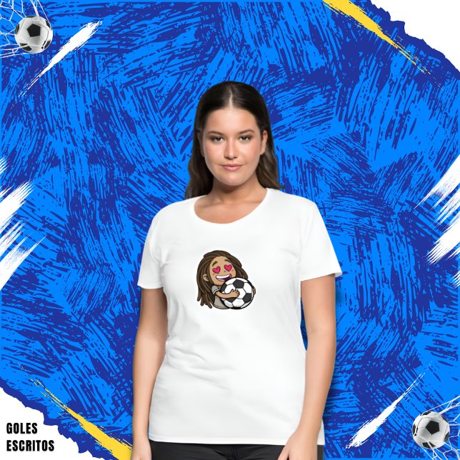 Camiseta I love you football, woman with dreadlocks (Subido por el creador)