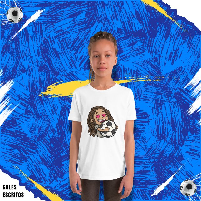 Camiseta I love you football, woman with dreadlocks (Subido por el creador)