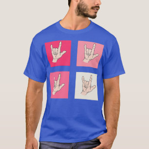 Camiseta I Love You in ASL Pink I