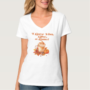 Camiseta "I Love You, Like a Latte" (Te amo, como una lata)