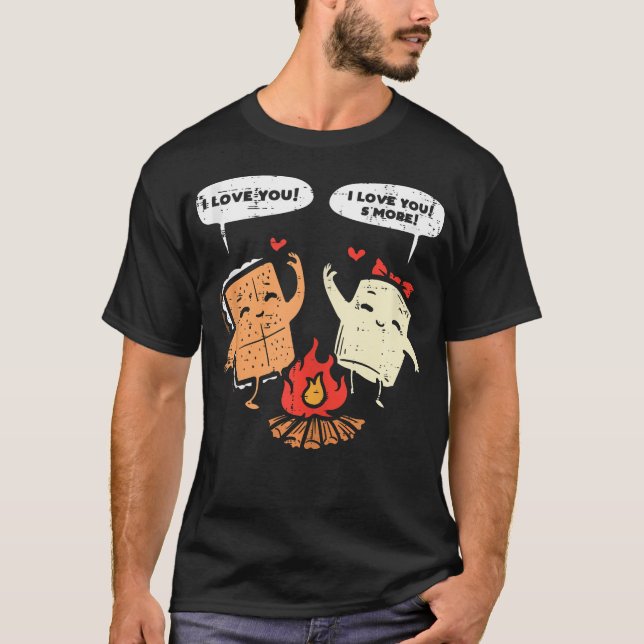 Camiseta I Love You Smore Funny Camping Couple Camper Men W (Anverso)