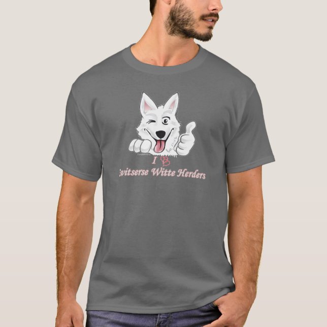 Camiseta I love Zwitserse Witte Herders (Anverso)