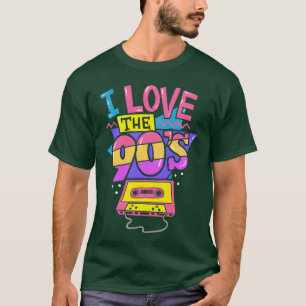 Camiseta I Lovehe 90S Novedades Cassette Disco Fiestas amig