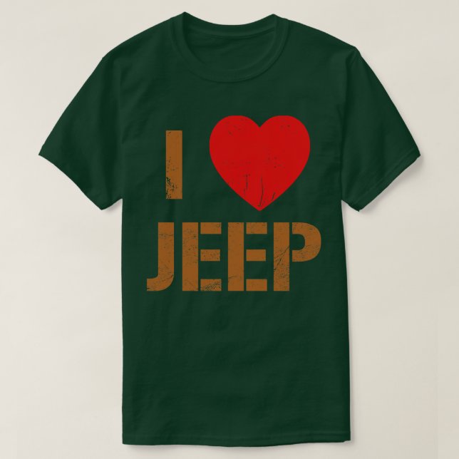 Camiseta I LoveVintage Dark Gold Text (Diseño del anverso)