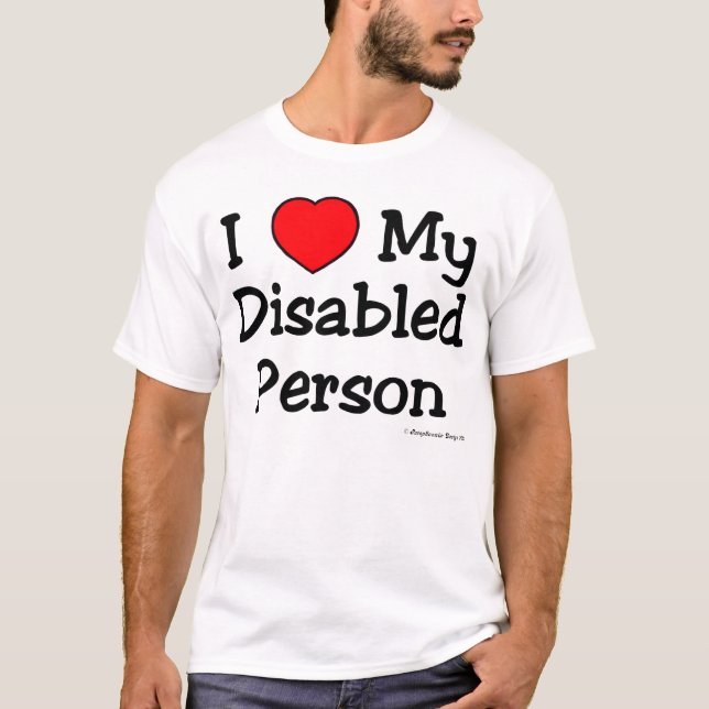 Camiseta I Luv mi persona discapacitada (luz) (Anverso)