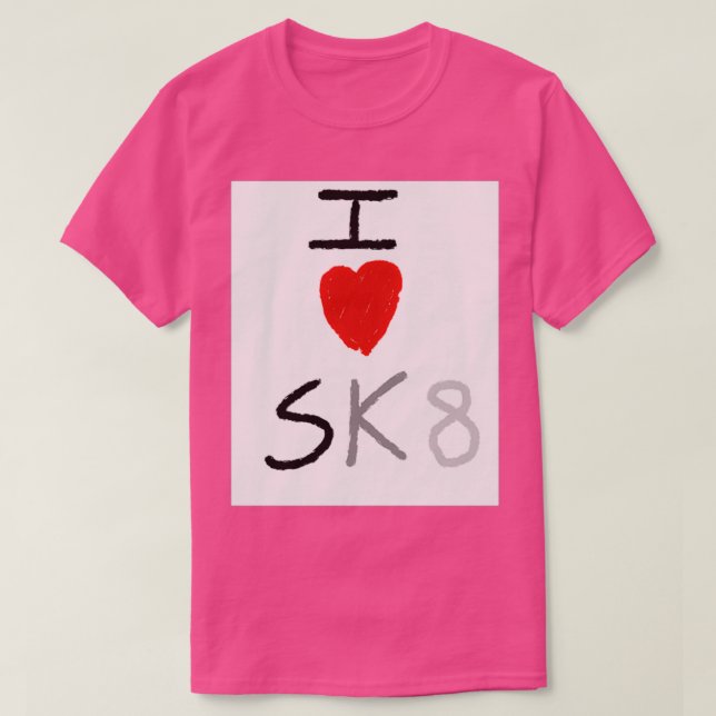 Camiseta I luv sk8 (Diseño del anverso)