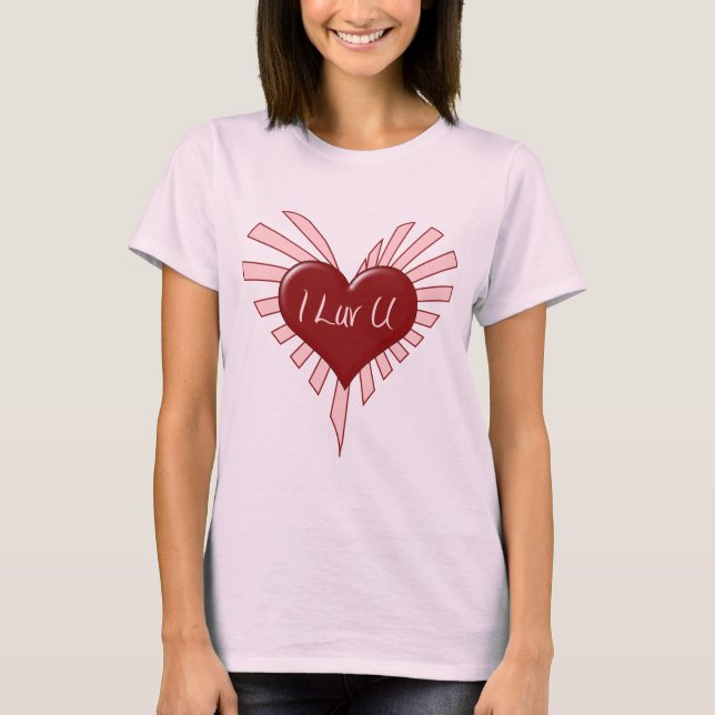 Camiseta I Luv You Valentine (Anverso)