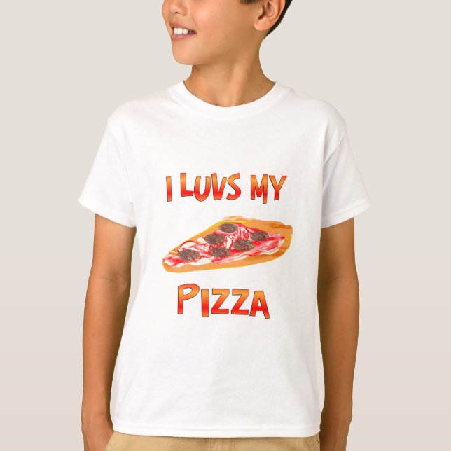 Camiseta I Luvs Pizza (Anverso)