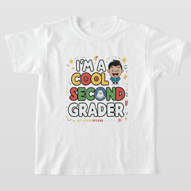 Camiseta I’m a Cool Second Grader Back to School T-Shirt  (Distribución)