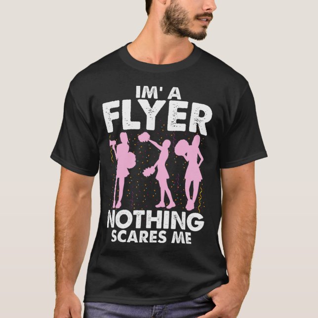 Camiseta I’m A Flyer Nothing Scares Me Cheer Cheerleading C (Anverso)