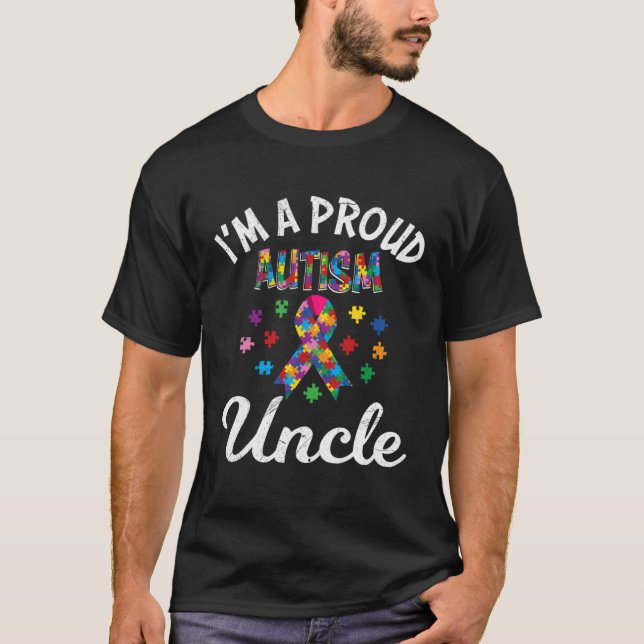 Camiseta I´m a proud uncle of autistic child awareness Auti (Anverso)