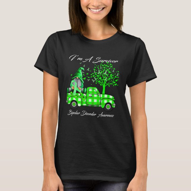 Camiseta I m A Survivor Bipolar Disorder Awareness Gnomes R (Anverso)