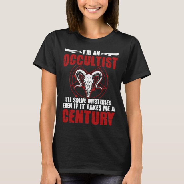 Camiseta I m An Occultist Satanic Witchcraft Baphomet Goth  (Anverso)