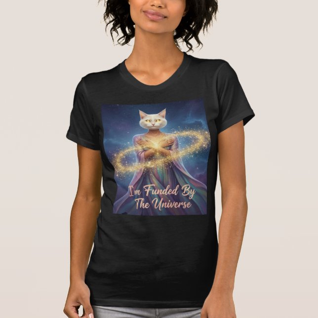 Camiseta I’m Funded By The Universe – Abundant Cat (Anverso)
