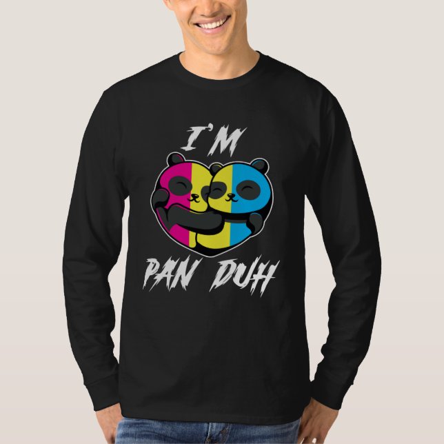 Camiseta I m Pan Duh Panda Pansexual LGBT Pride Gay (Anverso)