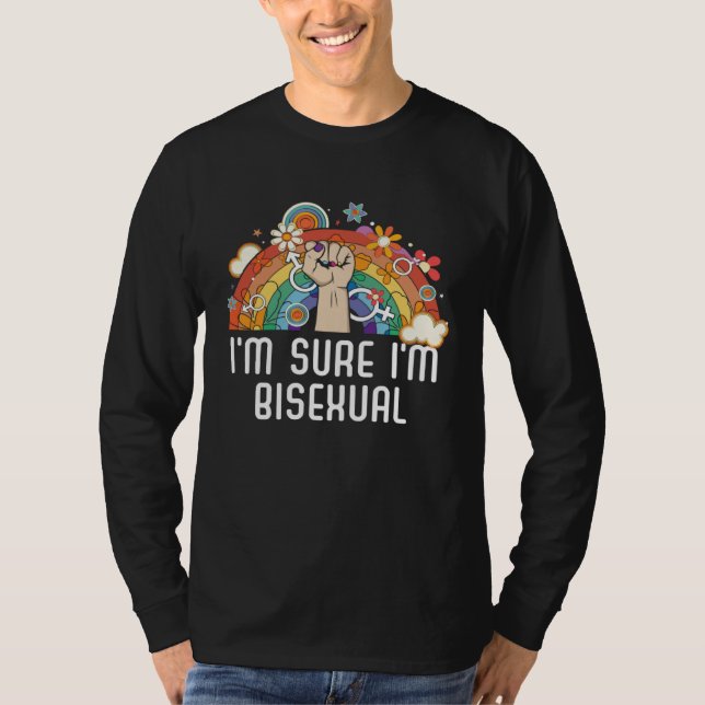 Camiseta I m Sure I m Bisexual Rainbow Bisexuality LGBTQ  1 (Anverso)
