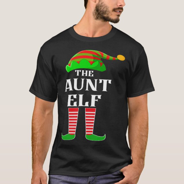 Camiseta I m the Aunt Elf Family Matching Costume Christmas (Anverso)