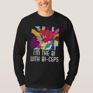 Camiseta I m The Bi With Bi Ceps Bisexual Pride Bodybuilder