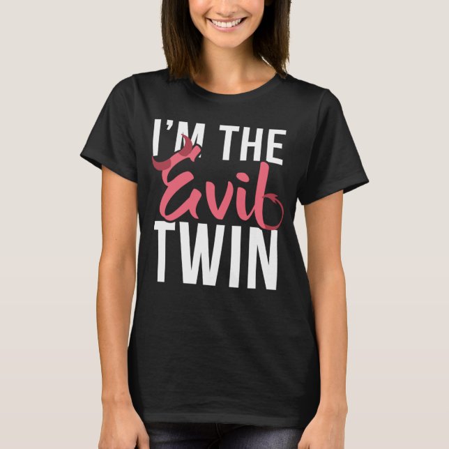 Camiseta I m the evil twin  Halloween horror (Anverso)