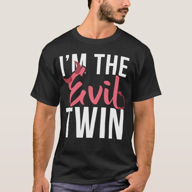 Camiseta I m the evil twin  Halloween horror (Anverso)